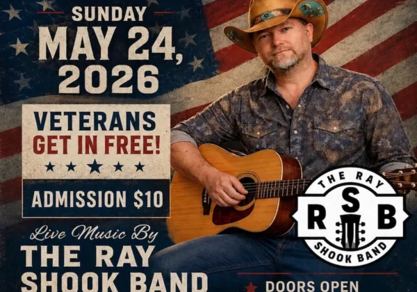 Event poster for The Ray Shook Band live at Club Cabaret in Hickory, May 24, 2026