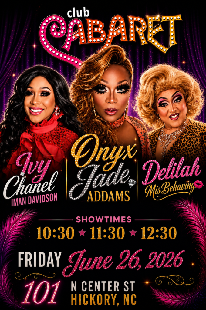 Poster for the show at Club Cabaret on June 26, 2026