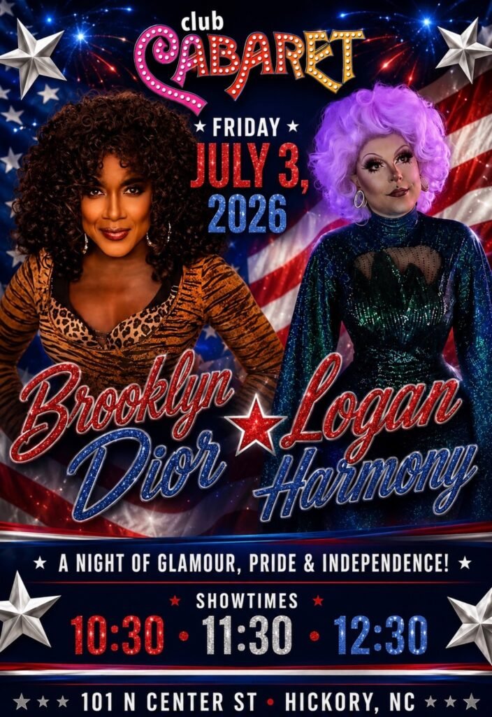 Poster for Club Cabaret's July 3rd 2026 event